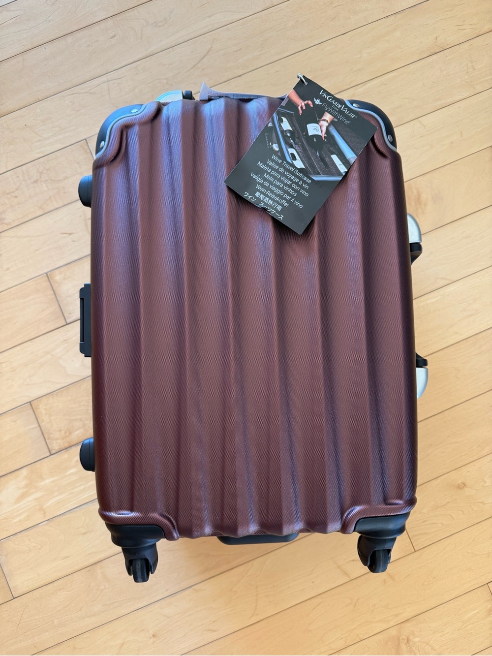 🍷 New Fly With Wine Suitcase Deep Beautiful Burgundy